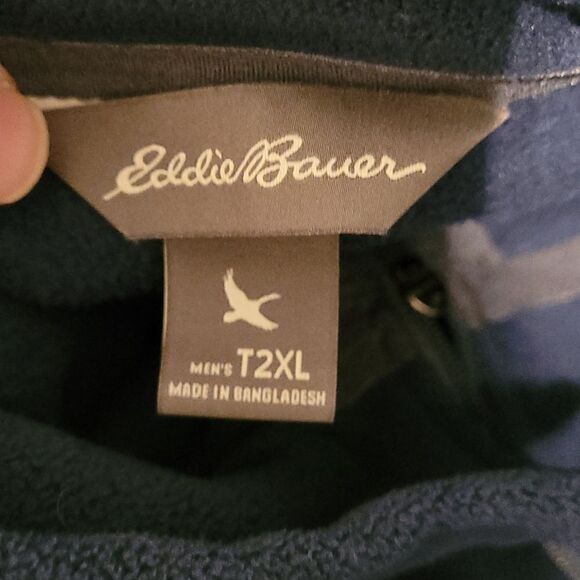 Eddie bauer dark blue fleece pullover - Picture 4 of 5